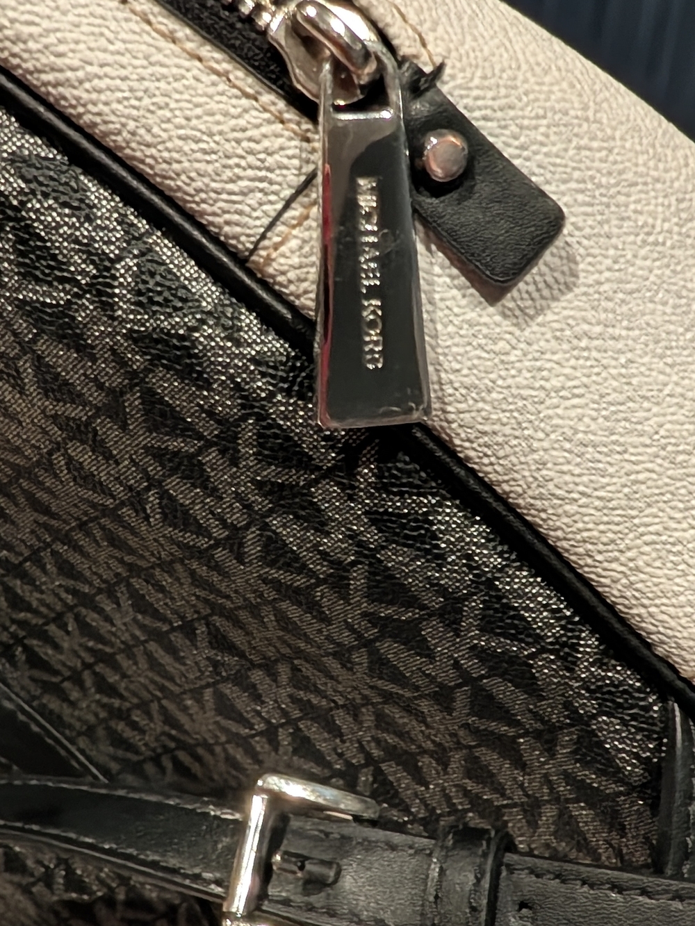 Michael Kors Black Logo Print Backpack - Picture 13 of 14